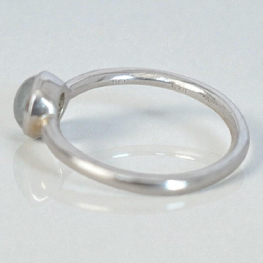 Vintage Sterling Silver 925 Blue Tourmaline Minimalist Stack Ring SIZE 10 - Picture 4 of 8